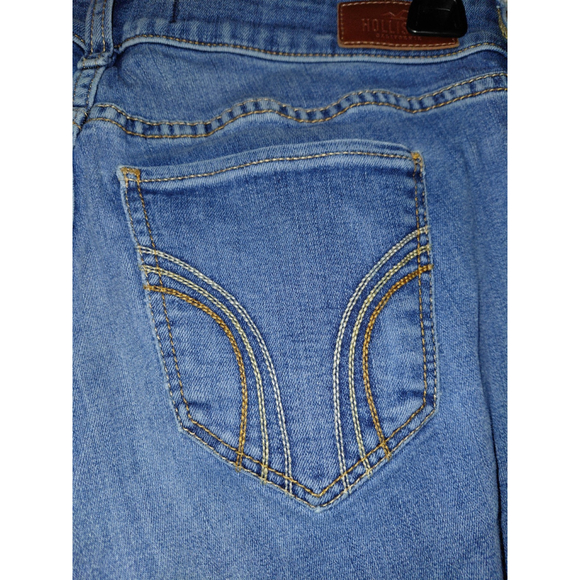 Hollister Super Skinny Blue Jeans Women’s Sz 7 R 28x32 Low Rise Bootcut - Picture 5 of 6